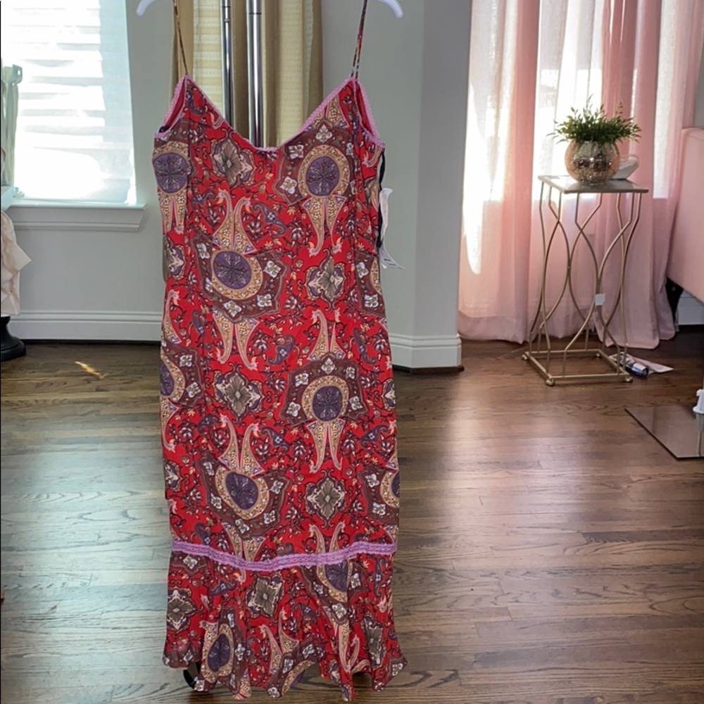 Red and maroon dress